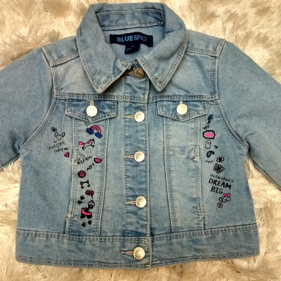 Blue Spice graffiti Jean jacket - Picture 2 of 5